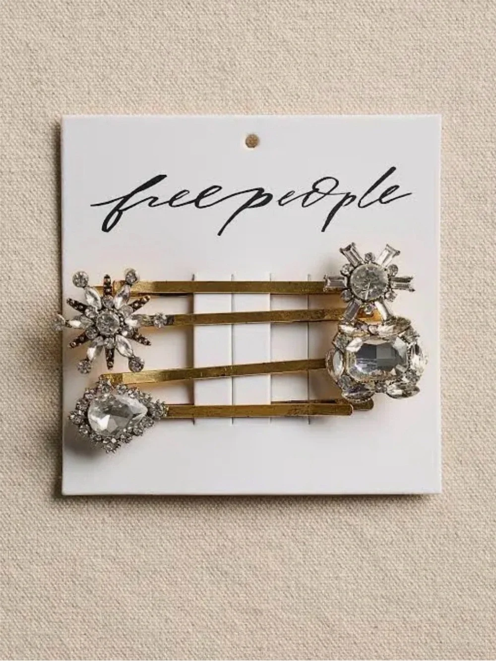 Small Talk Barrette Set At Free People In Gold Brand New